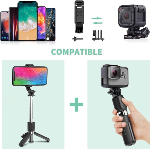 Portable Selfie Stick Handy Tripod with Detachable Wireless Remote