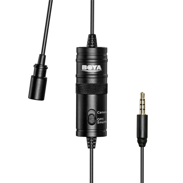 Boya ByM1 Auxiliary Omnidirectional Lavalier Condenser Microphone