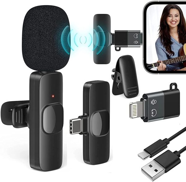 Wireless Noise Reduction Microphone for Type C Android Mobile Phones