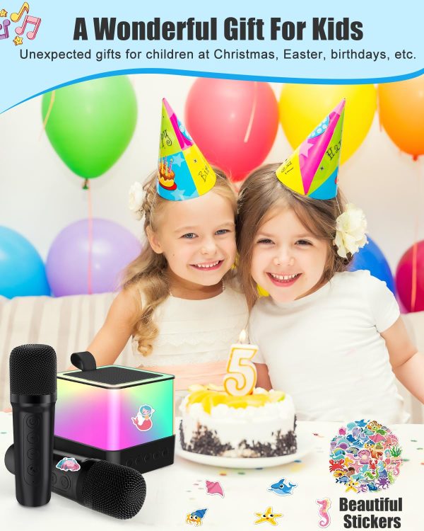 2 Wireless Karaoke Machine for Kids & Adults Portable Bluetooth Speaker