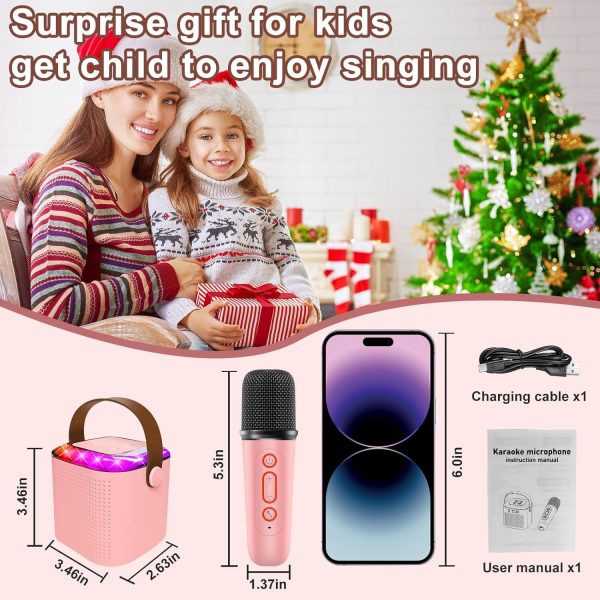 Mini Karaoke Machine for Kids - Portable Bluetooth Speaker