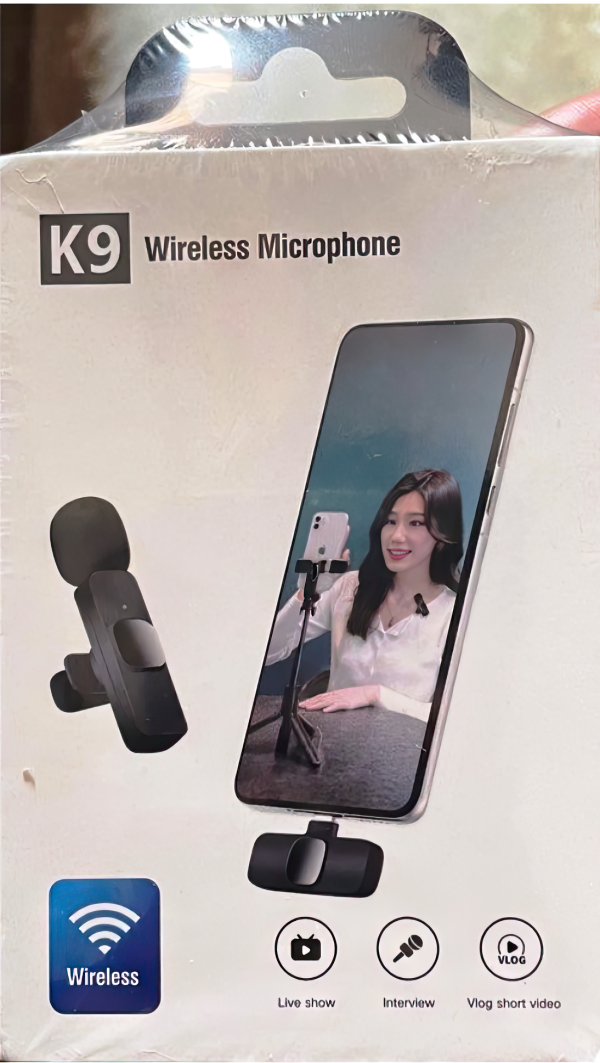 2 in 1 Wireless Clip-on Auto Noise Cancelling Live Mini Microphone