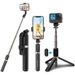 Portable Selfie Stick Handy Tripod with Detachable Wireless Remote